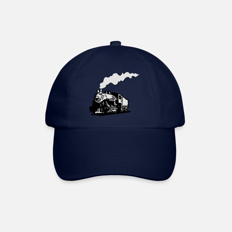 dampflok eisenbahn lokomotive romantik - Baseballkappe - Blau/Blau