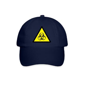 Warnung vor Biogefährung - Baseballkappe - Blau/Blau - Vorne