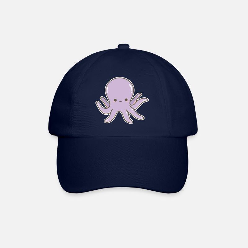 Oktopus Cartoon - Baseballkappe - Blau/Blau