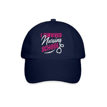 I survived nursing school - Baseball Cap - blue/blue - Front