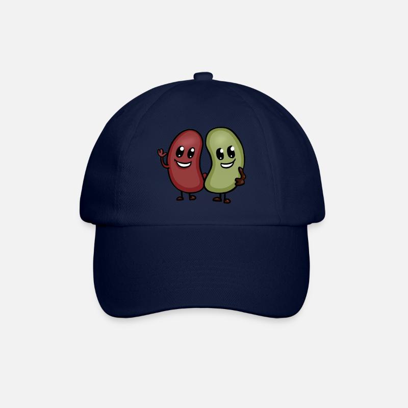 Haricots petits, petits haricots de dessins animés drôles - Casquette classique - bleu/bleu