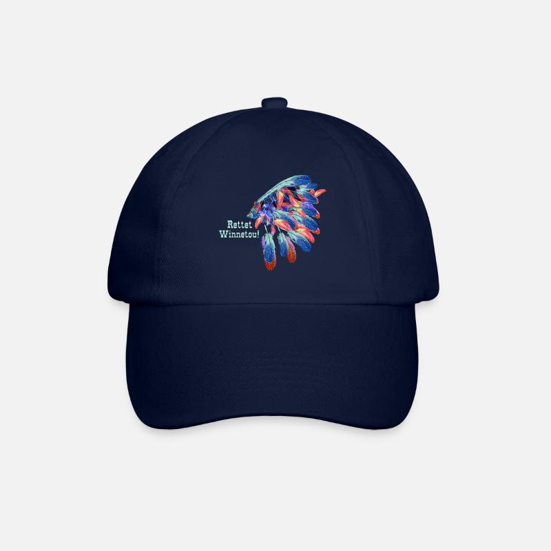rettet winnetou,winnetou,indianer,häuptling - Baseballkappe - Blau/Blau