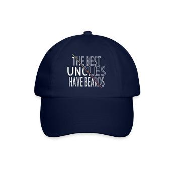 facical hair gift idea bearded collie - Baseballkappe - Blau/Blau - Vorne