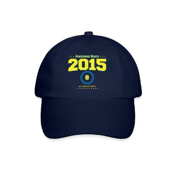 Super 2015 Shirt für Männer Frauen 8 Jahre alt 8th - Baseballkappe - Blau/Blau - Vorne