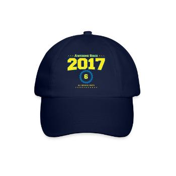 Awesome 2017 Shirt for Men Women 6 Year Old 6th - Baseball Cap - blue/blue - Front