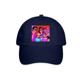 Beste Freunde 80er Jahre Retro Design - Baseballkappe - Blau/Blau - Vorne
