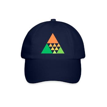 Bunte Dreiecke - Baseballkappe - Blau/Blau - Vorne