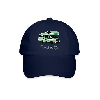 Camper life - Baseballkappe - Blau/Blau - Vorne