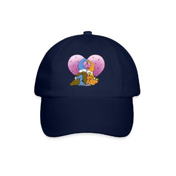 Zwergen Pärchen für Valentinstag und Liebende - Baseballkappe - Blau/Blau - Vorne