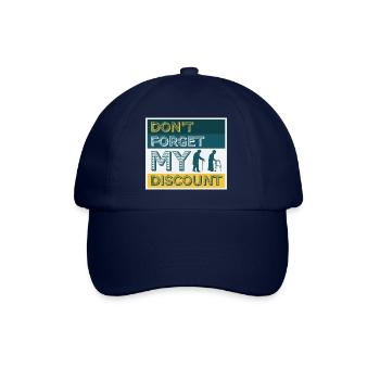 Vergiss nicht meinen Rabatt lustig sarkastisch Senior - Baseballkappe - Blau/Blau - Vorne