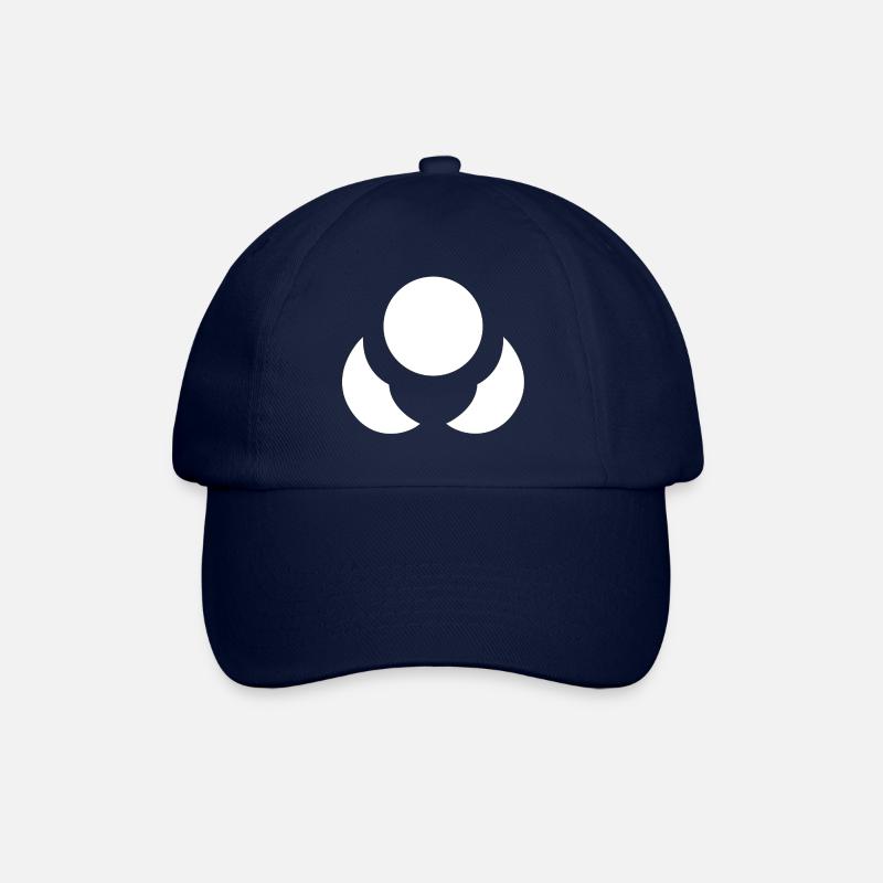 neutrons blume weiss ohne hintergrund - Baseballkappe - Blau/Blau