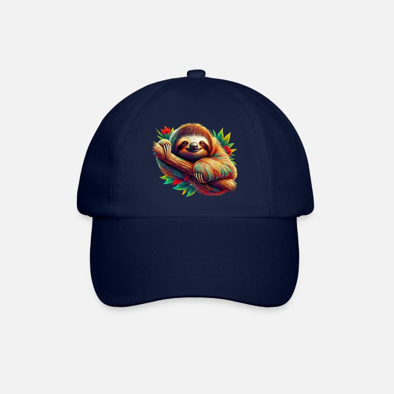 Faultier - Baseballkappe - Blau/Blau