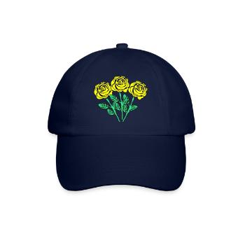 gelbe rosen - Baseballkappe - Blau/Blau - Vorne