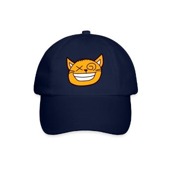 Insane Cat Squints Funny Crazy Grimace - Baseball Cap - blue/blue - Front