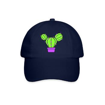 Small Cactus Spines Desert Cacti Flower Pot - Baseball Cap - blue/blue - Front
