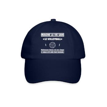 Stell dir ein Leben ohne Volleyball, Volleyball vor - Baseballkappe - Blau/Blau - Vorne