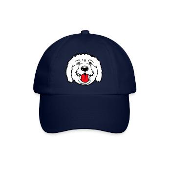 Cher chien tire la langue joyeusement - Casquette classique - bleu/bleu - Devant