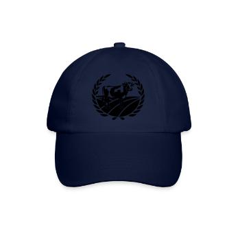 Milchkuh in Landschaft mit Lorbeerkranz - Baseballkappe - Blau/Blau - Vorne