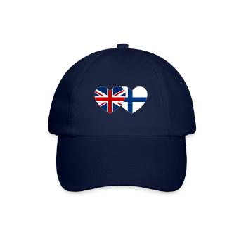 Grande-Bretagne Finlande Drapeau Coeur - Casquette classique - bleu/bleu - Devant