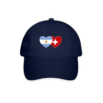 Argentine Suisse Drapeau Coeur - Casquette classique - bleu/bleu - Devant