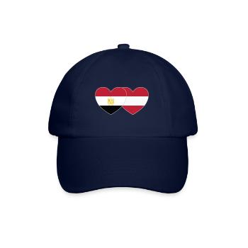 Egypt Austria Flag Heart - Baseball Cap - blue/blue - Front