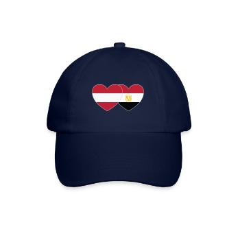 Austria Egypt Flag Heart - Baseball Cap - blue/blue - Front