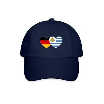 Germany Uruguay Flag Heart - Baseball Cap - blue/blue - Front