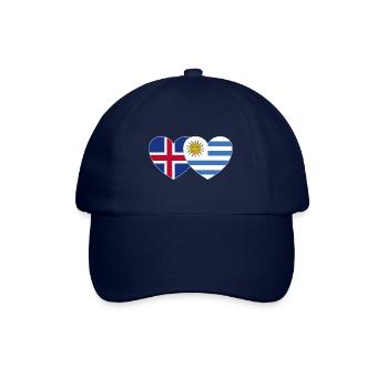 Iceland Uruguay Flag Heart - Baseball Cap - blue/blue - Front