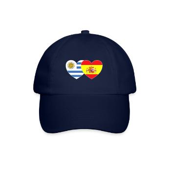 Uruguay Spain Flag Heart - Baseball Cap - blue/blue - Front