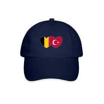 Belgique Turquie Drapeau Coeur - Casquette classique - bleu/bleu - Devant