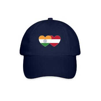 Inde Autriche Drapeau Coeur - Casquette classique - bleu/bleu - Devant