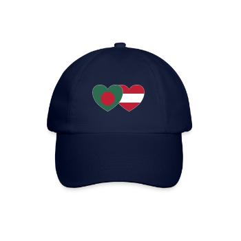 Bangladesh Austria Flag Heart - Baseball Cap - blue/blue - Front