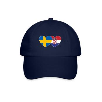 Suède Croatie Flag Heart - Casquette classique - bleu/bleu - Devant