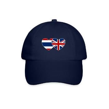 Thailand England Flag Heart - Baseball Cap - blue/blue - Front