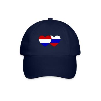 Holland Russia Flag Heart - Baseball Cap - blue/blue - Front