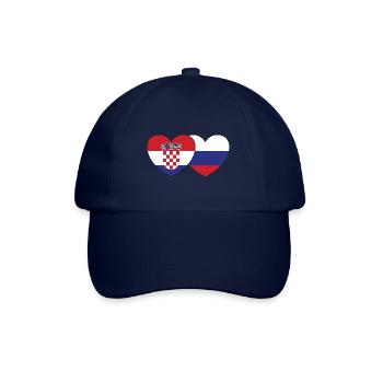 Croatia Russia Flag Heart - Baseball Cap - blue/blue - Front
