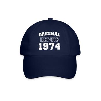 Original depuis 1974 cadeau anniversaire vintage - Casquette classique - bleu/bleu - Devant