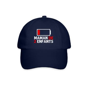 Maman de 2 enfants batterie faible humour cadeau - Casquette classique - bleu/bleu - Devant