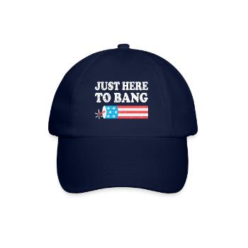 Just Here To Bang - Baseballkappe - Blau/Blau - Vorne