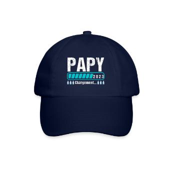 Papy en 2023 annonce naissance cadeau grand-père - Casquette classique - bleu/bleu - Devant