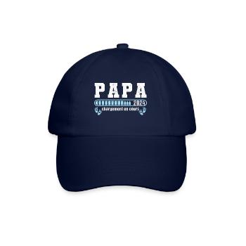 Papa en 2024 annonce naissance cadeau pour père - Casquette classique - bleu/bleu - Devant