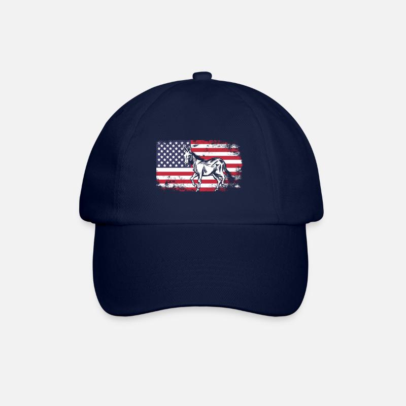 Esel Maultier USA - Baseballkappe - Blau/Blau