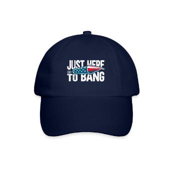 Just Here To Bang - Baseballkappe - Blau/Blau - Vorne