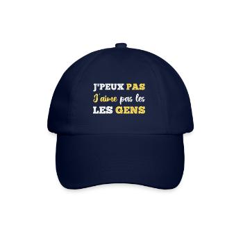 J'peux pas j' aime pas les gens humour cadeau - Casquette classique - bleu/bleu - Devant