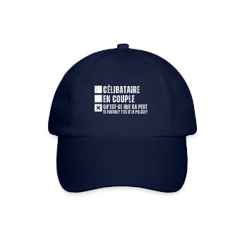 Célibataire en couple humour phrase drôle cadeau - Casquette classique - bleu/bleu - Devant