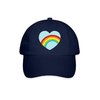 Coeur arc-en-ciel bleu clair - Casquette classique - bleu/bleu - Devant