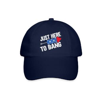 Just Here To Bang - Baseballkappe - Blau/Blau - Vorne