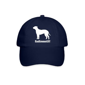 Bullmastiff Silhouette - Baseballkappe - Blau/Blau - Vorne