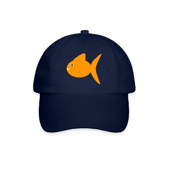 oranger Goldfisch - Baseballkappe - Blau/Blau - Vorne