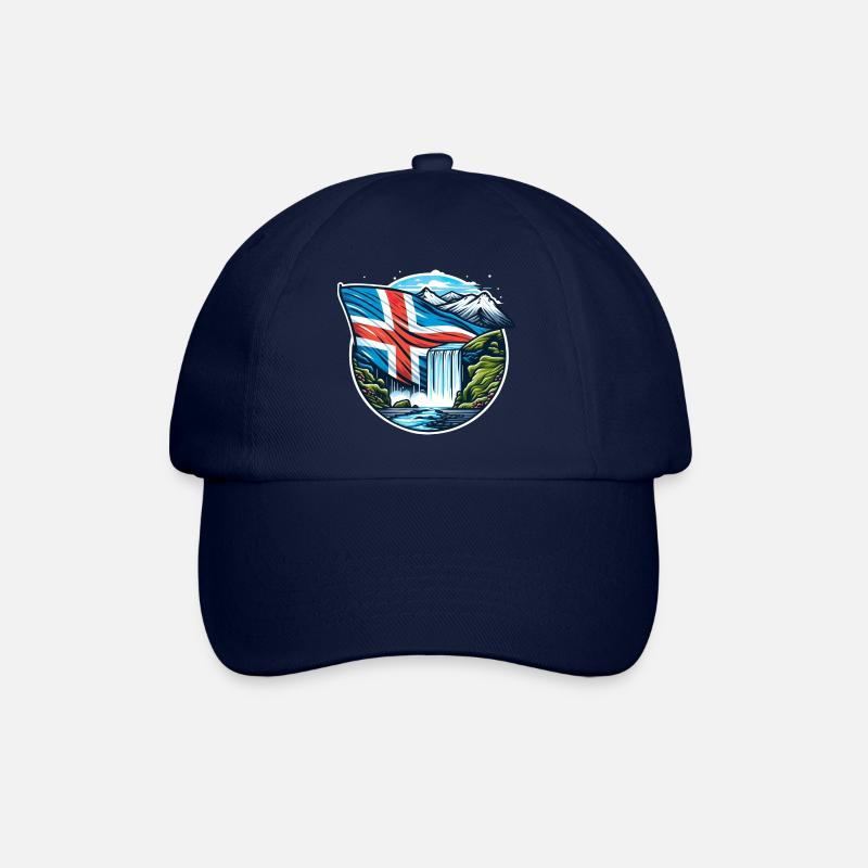 iceland Island 2 - Baseballkappe - Blau/Blau